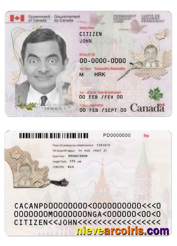 Canada permanent resident card new